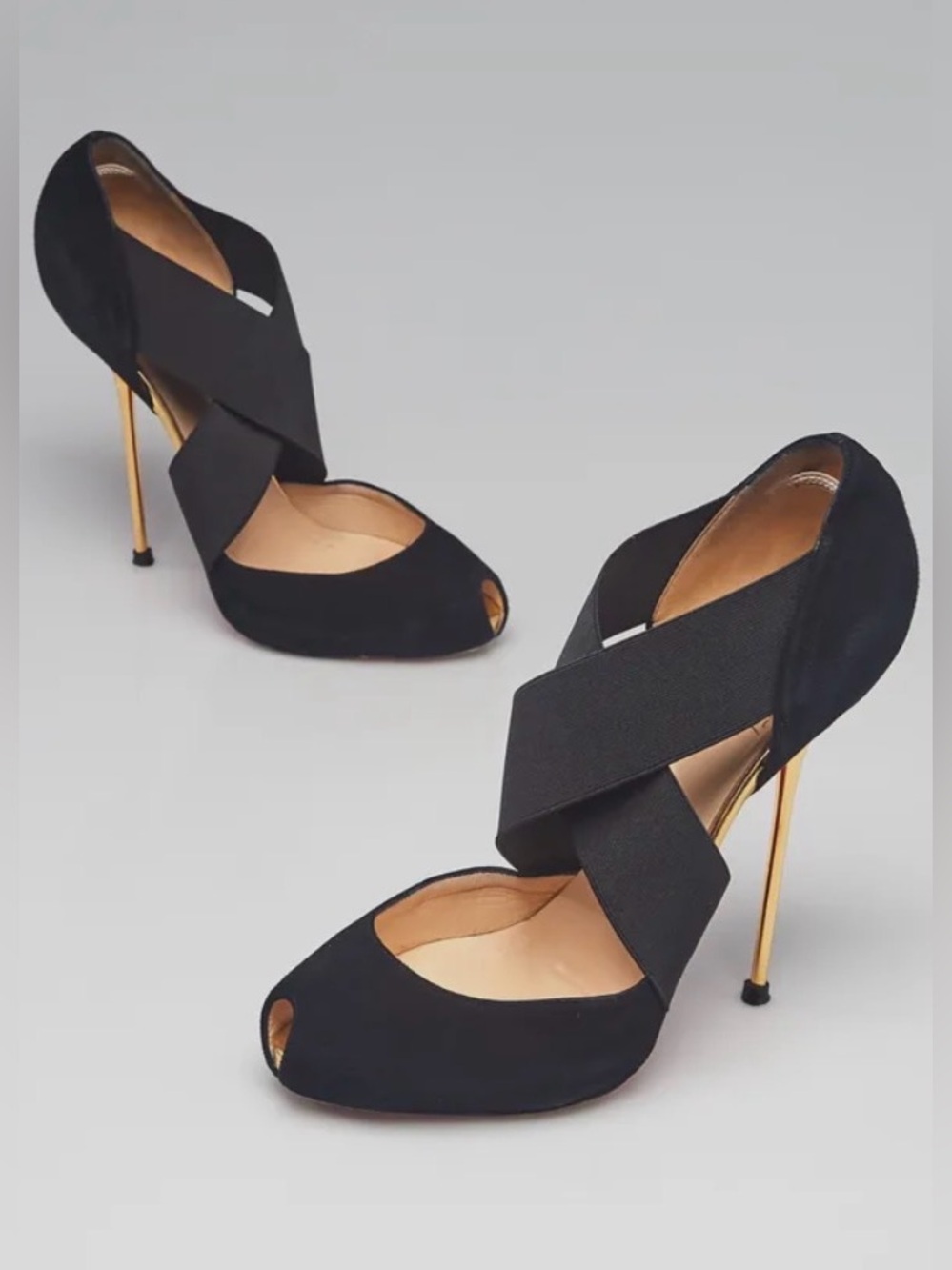 CHRISTIAN LOUBOUTIN
Black Suede Big Dorcet 120 Pumps Size 42